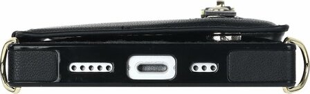 iPhone 14 Zwart - Back Cover met Koord
