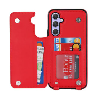 Samsung A14 Rood - Back Cover met Koord