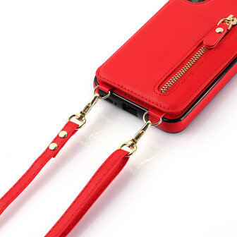 Samsung A14 Rood - Back Cover met Koord