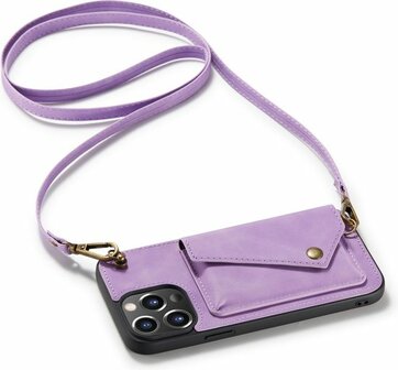 iPhone 13 Pro Bright Lila - Back Cover met Koord