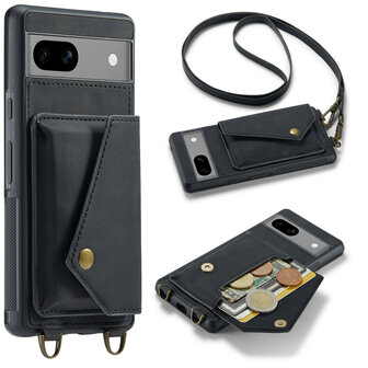 Pixel 8 Pro Charcoal Gray - Back Cover met Koord