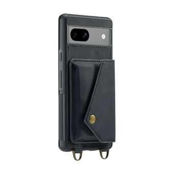 Pixel 8 Pro Charcoal Gray - Back Cover met Koord