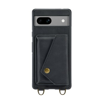 Pixel 8 Pro Charcoal Gray - Back Cover met Koord