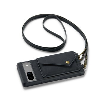 Pixel 8 Pro Charcoal Gray - Back Cover met Koord