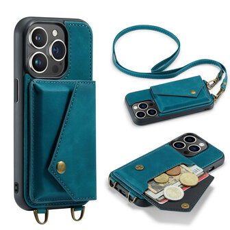 iPhone 14 Pro Emerald Green - Back Cover met Koord