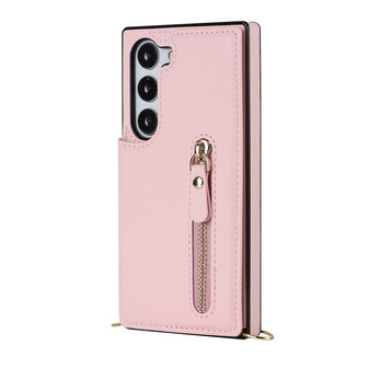 Samsung S24 Roze - Back Cover met Koord