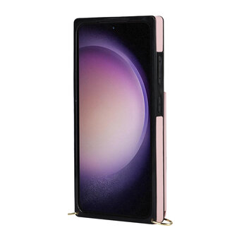 Samsung S24 Roze - Back Cover met Koord
