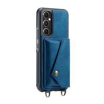 Samsung A14 Navy Blue - Back Cover met Koord