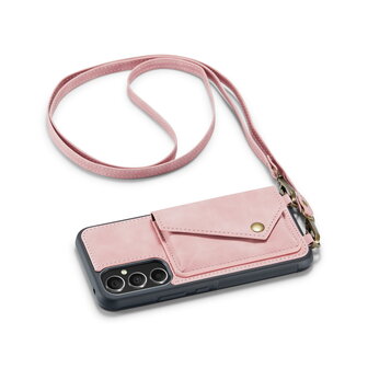 Samsung A54 Pale Pink - Back Cover met Koord