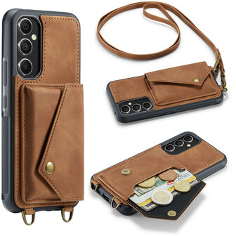 Samsung A54 Sienna Brown - Back Cover met Koord