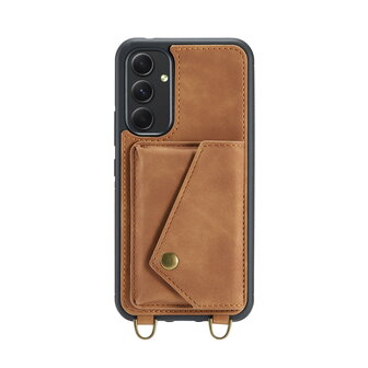 Samsung A54 Sienna Brown - Back Cover met Koord
