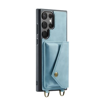 Samsung S23 Ultra Aqua Blue - Back Cover met Koord