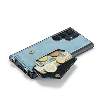 Samsung S23 Ultra Aqua Blue - Back Cover met Koord