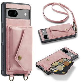 Pixel 8 Pro Pale Pink - Back Cover met Koord