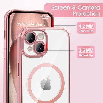 iPhone 15 - Roze - MagSafe TPU met Koord