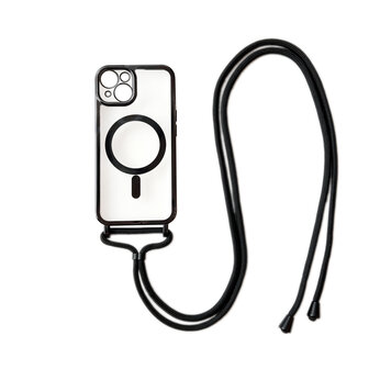 iPhone 14 Zwart - Magsafe TPU met Koord