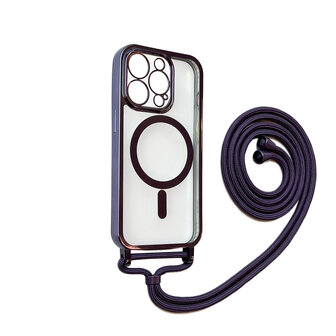 iPhone 14 Pro Max Paars - Magsafe TPU met Koord