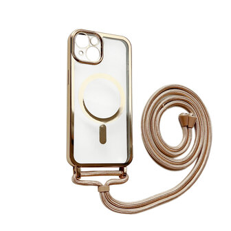 iPhone 14 Goud - Magsafe TPU met Koord