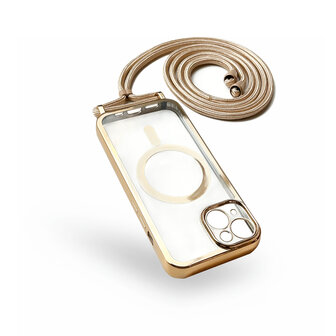 iPhone 14 Goud - Magsafe TPU met Koord