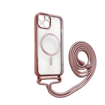 iPhone 11 Rosegoud - Magsafe TPU met Koord