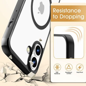iPhone 16 Plus - MagSafe TPU met Koord - Zwart