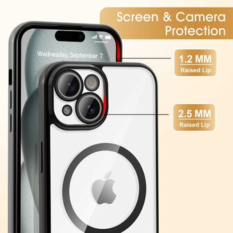iPhone 15 - Zwart - MagSafe TPU met Koord