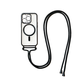 iPhone 14 Pro Zwart - Magsafe TPU met Koord