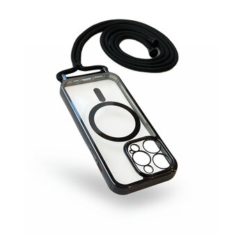 iPhone 14 Pro Zwart - Magsafe TPU met Koord