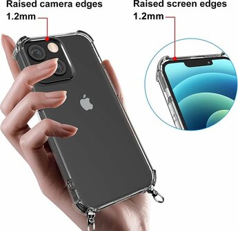 iPhone 14 Transparant - TPU Back Cover met Koord