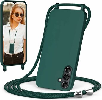 Samsung A35 - Groen - TPU Back Cover met Koord