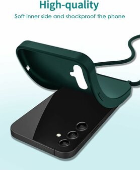 Samsung A35 - Groen - TPU Back Cover met Koord