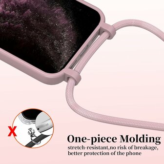 Samsung A35 - Roze - TPU Back Cover met Koord