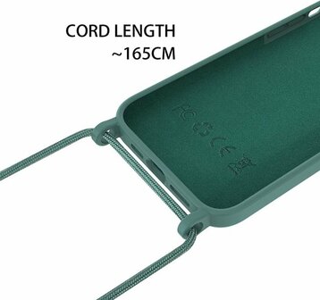 iPhone 14 Pro Groen - TPU Back Cover met Koord