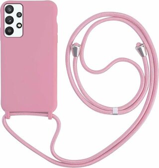 Samsung A53 Roze - TPU Back Cover met Koord