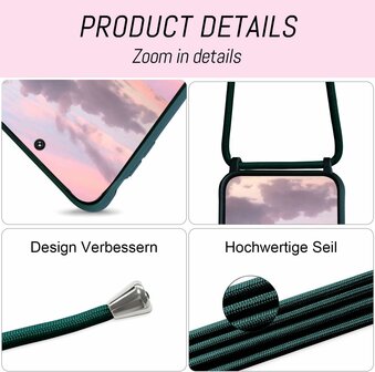 Samsung A14 Groen - TPU Back Cover met Koord