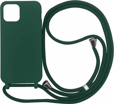 iPhone 11 Pro Groen - TPU Back Cover met Koord