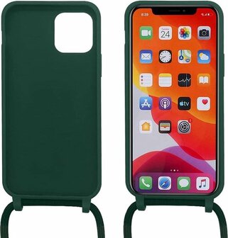 iPhone 11 Pro Groen - TPU Back Cover met Koord