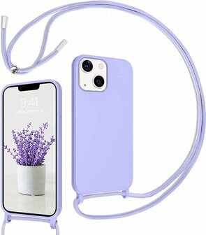 iPhone 14 Pro Paars - TPU Back Cover met Koord