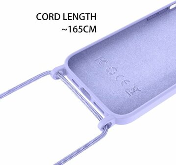 iPhone 14 Pro Paars - TPU Back Cover met Koord