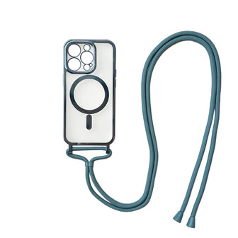 iPhone 14 Pro Blauw - Magsafe TPU met Koord