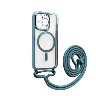iPhone 14 Pro Blauw - Magsafe TPU met Koord