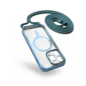 iPhone 14 Pro Blauw - Magsafe TPU met Koord