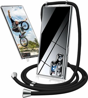 Samsung S25 Ultra Transparant - TPU Back Cover met Koord