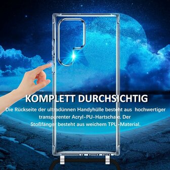 Samsung S25 Ultra Transparant - TPU Back Cover met Koord