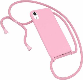 iPhone XR Roze - TPU Back Cover met Koord