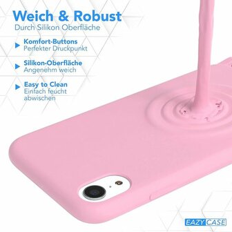 iPhone XR Roze - TPU Back Cover met Koord