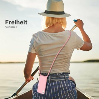 iPhone XR Roze - TPU Back Cover met Koord