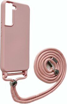 Samsung S22 Roze - TPU Back Cover met Koord