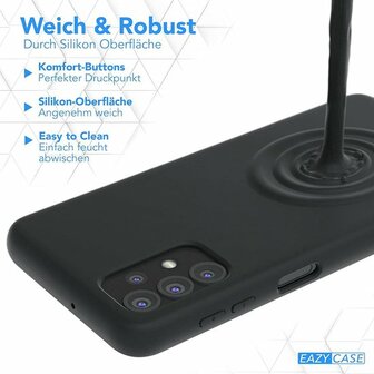 Samsung A32 5G Zwart - TPU Back Cover met Koord