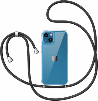 iPhone 15 Transparant - TPU Back Cover met Koord
